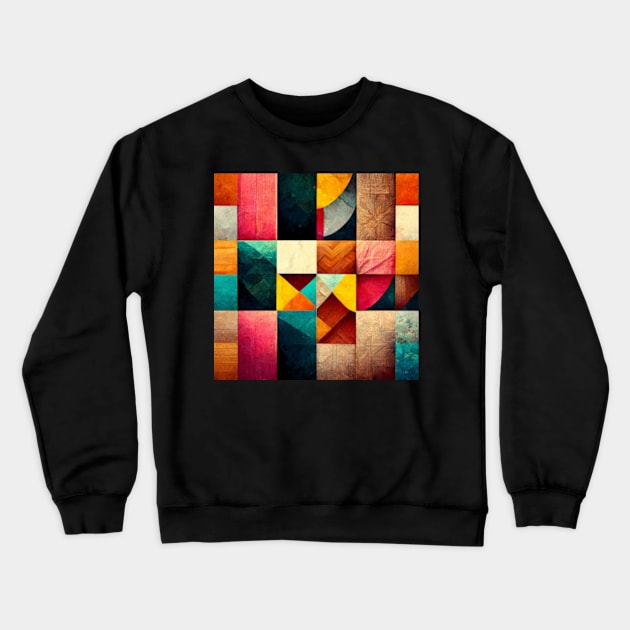 Abstract Patchwork pattern Crewneck Sweatshirt by GurigArt